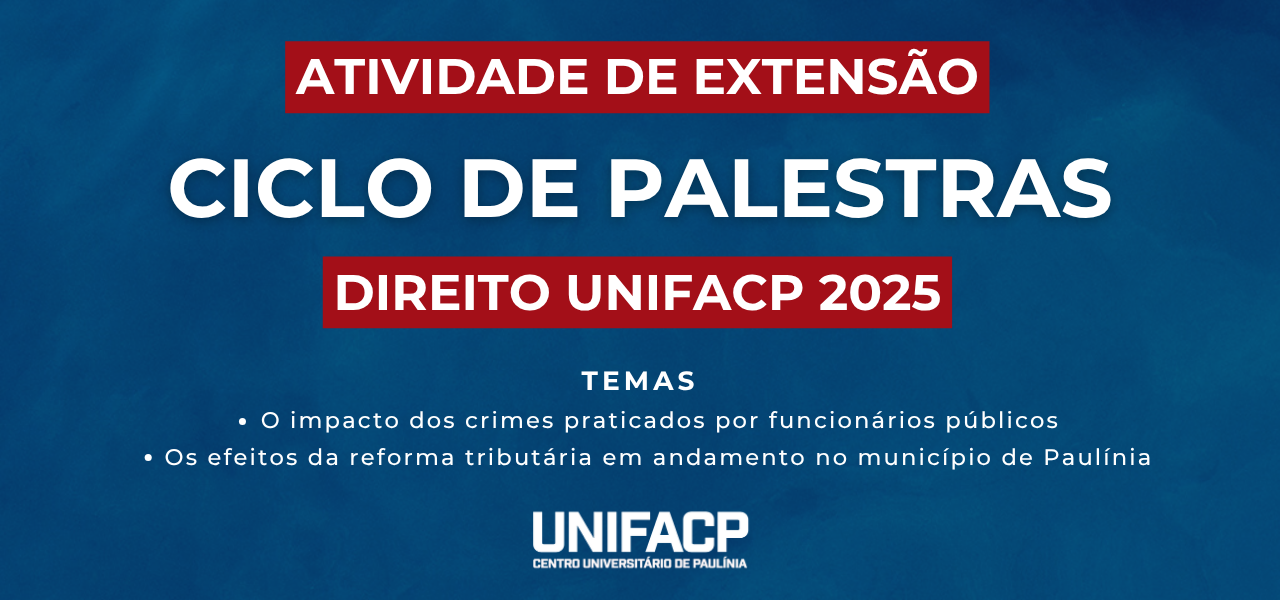 Ciclo de Palestras do Curso de Direito reúne alunos e comunidade para discutir temas atuais